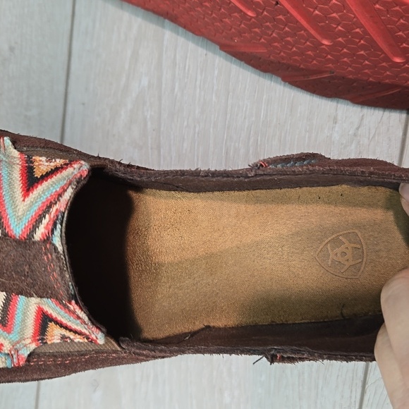 Ariat Womens Aztec Loafer Leather Slip on shoes sz 9B - Picture 11 of 11